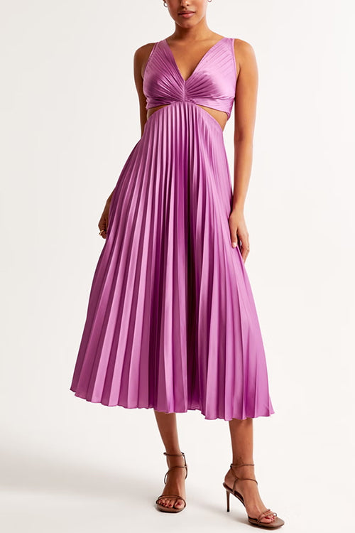 Cheri | Elegant Sleeveless Pleated Dress