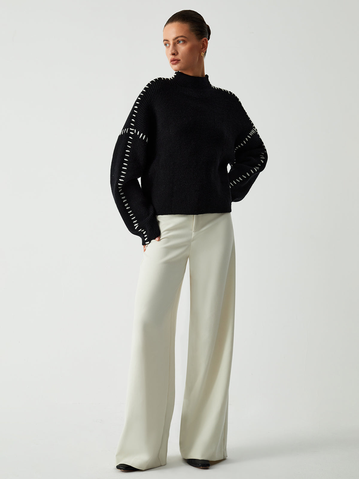 Rebecca | Trendy Pullover with Modern Detailing