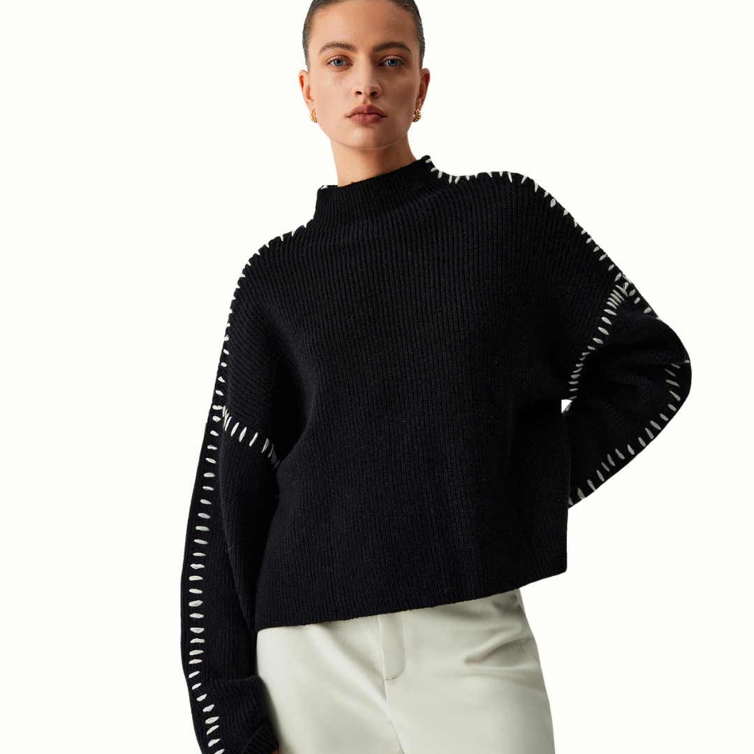 Rebecca | Trendy Pullover with Modern Detailing