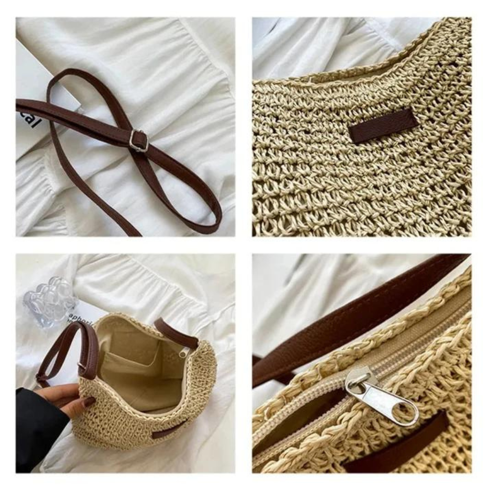 Emma™ | Stylish Straw Crossbody Bag