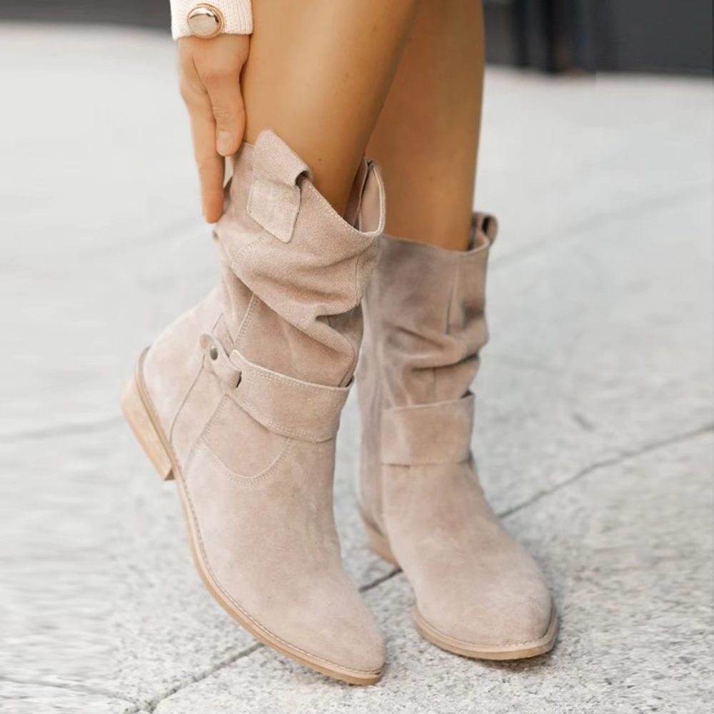 Soraya™ | Suede Ankle Boots with Low Heel