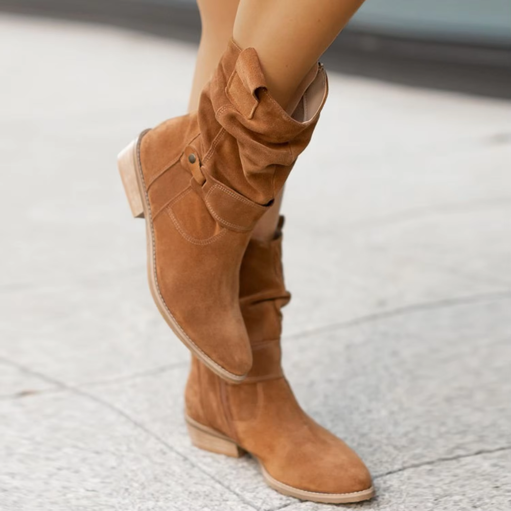 Soraya™ | Suede Ankle Boots with Low Heel