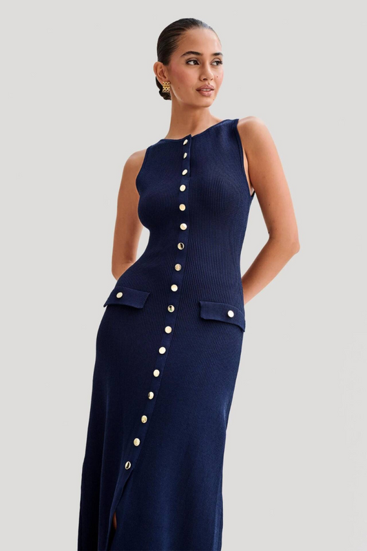 Lois | Sleeveless Button-Front Dress